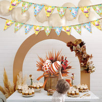 Happy Easter Party Decoration Banner Flag Set for Festive Atmosphere and Garden Decor