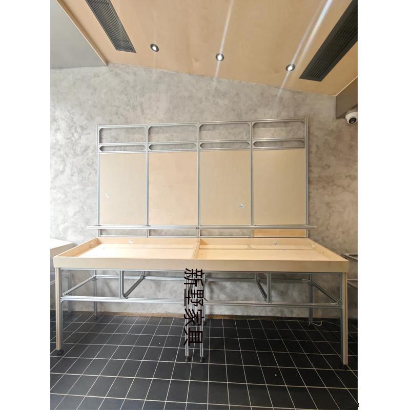 Modern Minimalist Aluminum Display Cabinet with Pegboard for Retail Store