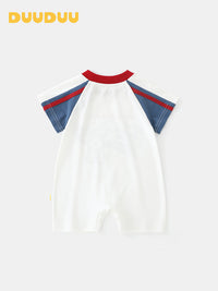 DUUDUU Baby Boy Cooling Short Sleeve Bodysuit Newborn Class A Romper Summer Thin Jumpsuit