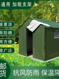 Heavy-Duty Waterproof Insulated Canvas Tent for Outdoor Construction, Emergency Relief, and Farming