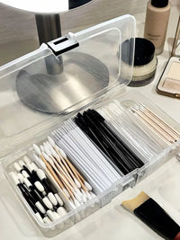 Sweet Potato Disposable Eyelash Cotton Swabs for Makeup Artists, Portable Dust-proof Eyelash Extension Tools