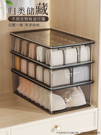 Jia Bang Shou 3-in-1 Underwear, Bra, and Socks Organizer Box with Lid