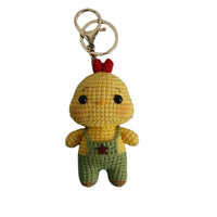 Hand-Knitted Zodiac Animal Doll Keychain Charms
