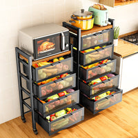Multi-layer Kitchen Storage Basket Rack for Fruits and Vegetables, Floor-standing