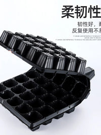 Seedling Starter Trays for Eucalyptus, Succulents, Strawberries, Peppers - Multi-Cell Wide-Bottom Plastic Planting Trays