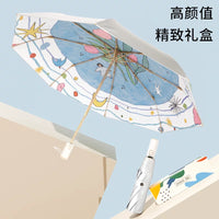 Automatic UV Protection Travel Umbrella for Sun and Rain