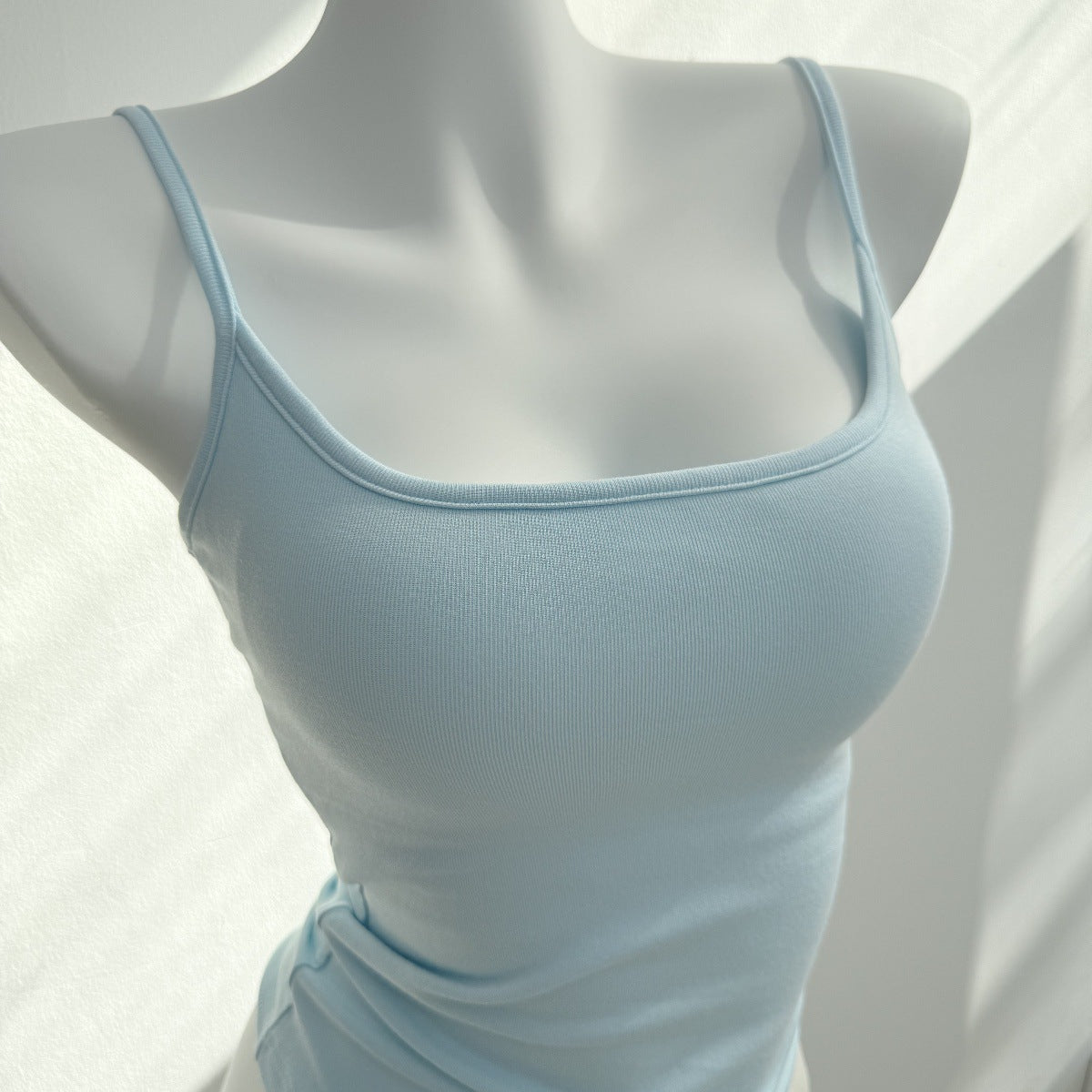 Women's Double-Layer Tank Top with Removable Chest Pads, Slimming Camisole for Summer