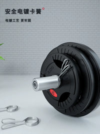Rubber Coated Cast Iron Barbell Weight Plates for Home Gym and Fitness, Standard 3cm Hole