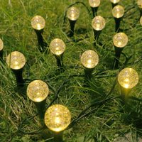 Solar LED Bubble Ball String Lights for Outdoor Garden Decoration