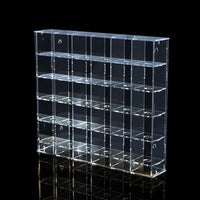 Acrylic Table Tennis Ball & Billiard Ball Display Case, Dustproof Storage Box, No-Glue Assembly, for Numbered Balls