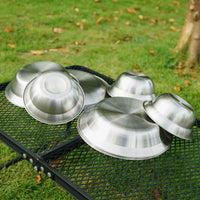 Outdoor Stainless Steel Dinnerware Set for Camping, Picnics, and BBQ - Portable 16-Piece Kit
