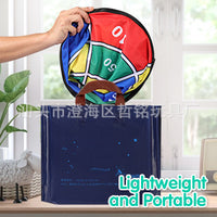 Kids Sticky Ball Dart Board Game Set - Foldable Steel Ring Target with Sticky Balls for Parent-Child Interaction