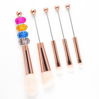 DIY Beaded Makeup Brush Set - Contour, Blush, Concealer, Eyeshadow, Eyebrow Brushes