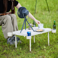 Portable Outdoor Camping Table with Cup Holders - Folding Square Picnic Table for Patio & Garden