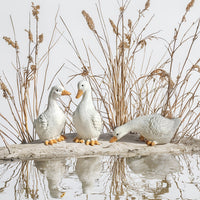 Mini Duck Ornament Chinese Style Flowing Water Fish Tank Landscape Resin Rockery Decoration