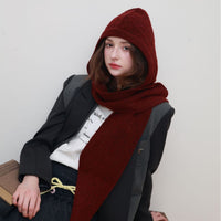 Women's Winter Knitted Scarf and Hat Set, Thickened Warm Neck Protection