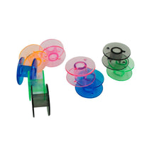 Wholesale Universal Colorful Plastic Bobbins Transparent Multifunctional Sewing Machine Thread Spools Iron Bobbin Boxed