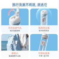 Portable Toothbrush Travel Case with Lid, Minimalist Design, Dustproof Toothbrush Holder for Home and Travel