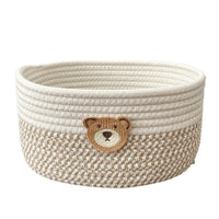 Hand-Woven Cotton Rope Storage Basket for Snacks, Remotes, and Sundries