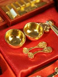 Miniature Chinese Ancient Style Dollhouse Accessories Set - Jade Bracelet, Dowry, Jewelry, Comb, Mirror Models
