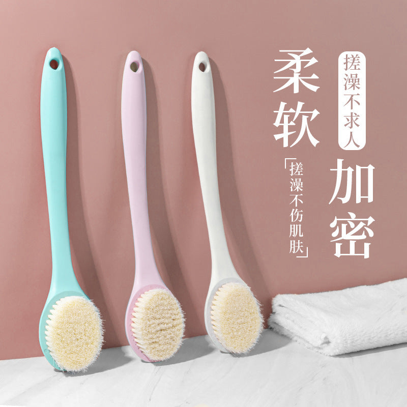 Long Handle Soft Bristle Bath Brush for Back Exfoliation and Body Cleaning