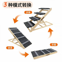 Pet Wooden Cat Climbing Frame Detachable Pet Stairs Small Dog Old Cat Bed Steps Sofa Solid Wood