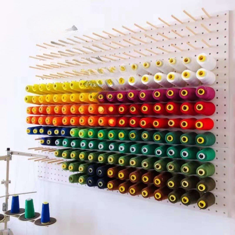 Wall-Mounted Thread Spool Holder for Sewing and Embroidery, 10-Spool Capacity