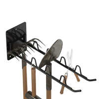 Wall-Mounted Garden Tool Organizer Rack with Dual-Slot Holders for Garage, Balcony, and Yard Storage