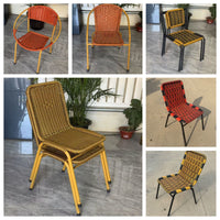 Rattan Woven Small Apartment Camping Balcony Leisure Table and Chair Outdoor Courtyard Modern Open-Air Chair