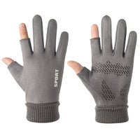 Men's Suede Winter Cycling Gloves with Touchscreen and Windproof Features