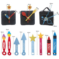 Silent Quartz Clock Movement Kit with Colorful Hands for DIY Crafts