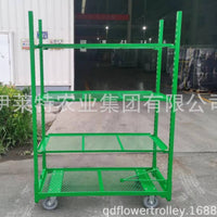 Greenhouse Multi-Layer Trolley with Removable Shelves for Horticulture