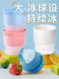 Spherical Ice Ball Maker Mold for Whiskey and Cocktails, Food-Grade Silicone Quick Freeze Ice Tray