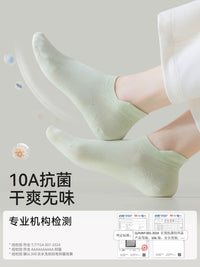 Women's Cotton No-Show Socks Breathable Anti-Odor Non-Slip Low Cut Liner Socks for Spring/Summer