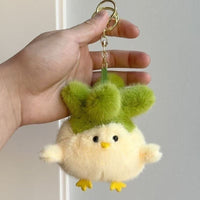 Garlic Bird Plush Keychain Pendant - 12cm Mini Stuffed Animal for Bags & Gifts