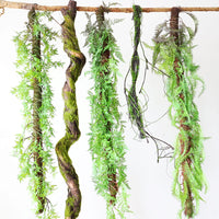 Artificial Mossy Vine Branches for Indoor Decoration and Creative Landscaping