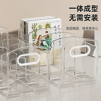 Clear Acrylic Desktop Bookends and Organizer for Books and Textbooks