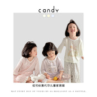 Bamboo Fiber Modal Kids Pajama Set 3/4 Sleeve & Pants Korean Style Cute Sleepwear