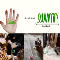 Cat Spring Toy Set - 4 Pack Colorful Interactive Pet Play Coils for Boredom Relief