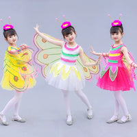 Girls' Butterfly Costume Dress for Stage Performance and Dance