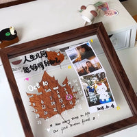 Double-Sided Transparent Photo Frame for Instant Prints & DIY Crafts, Desktop Display for Couples & Gifts
