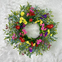 2025 New Texas Wildflower Wreath for Spring/Summer Door Decor with Gypsophila and Daisy