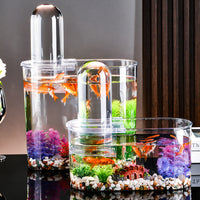 Negative Pressure Desktop Fish Tank Small Goldfish Bowl Living Room Plastic Aquarium Micro Landscape Ecological Tank
