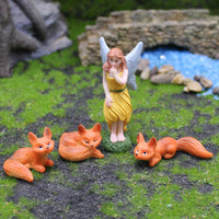 Fairy Garden Fox Figurines Miniature Landscape Decor