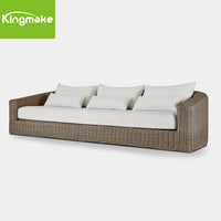 PE Rattan Wicker Outdoor Sofa Set with Waterproof Cushions for Patio Garden