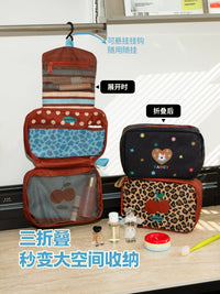 Half Room Foldable Travel Toiletry Bag Portable Waterproof Large Capacity Hanging Cosmetic Organizer