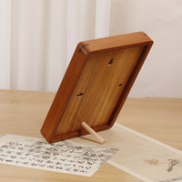 Mortise and Tenon Solid Wood Photo Frame for Calligraphy and Paintings, Desktop Display