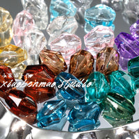 Irregular Faceted Glass Beads for DIY Jewelry Making