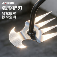 4-Tine Weeding Rake, Heavy Duty Garden Soil Loosening Tool with Comfortable Handle