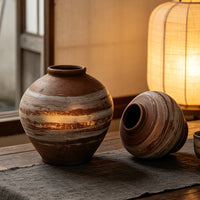 Wabi-Sabi Retro Ceramic Vase for Dried Flowers - Rustic Decor for Homes & Hotels
